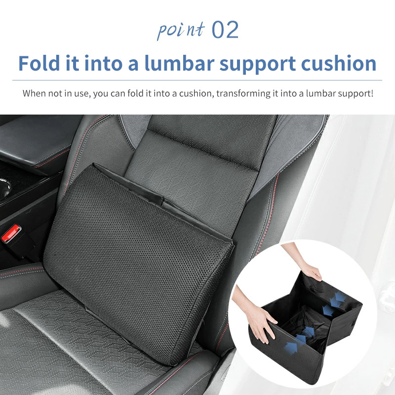 Cross-Border Popular Car Lumbar Pillow Storage Box Two-In-One Foldable Foreign Trade Storage Multi-Functional Four-Season Universal