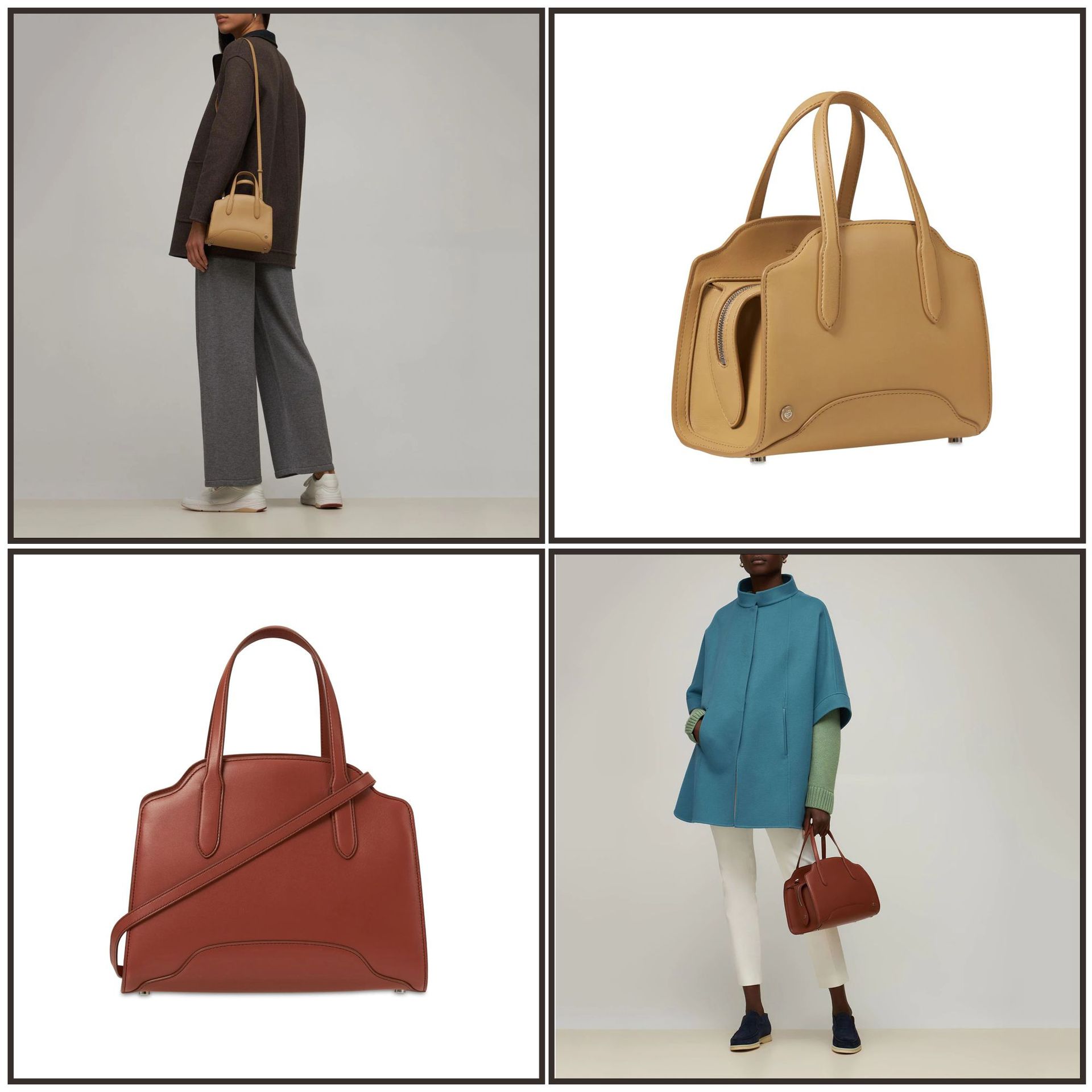 Matte capacious one-shoulder bag