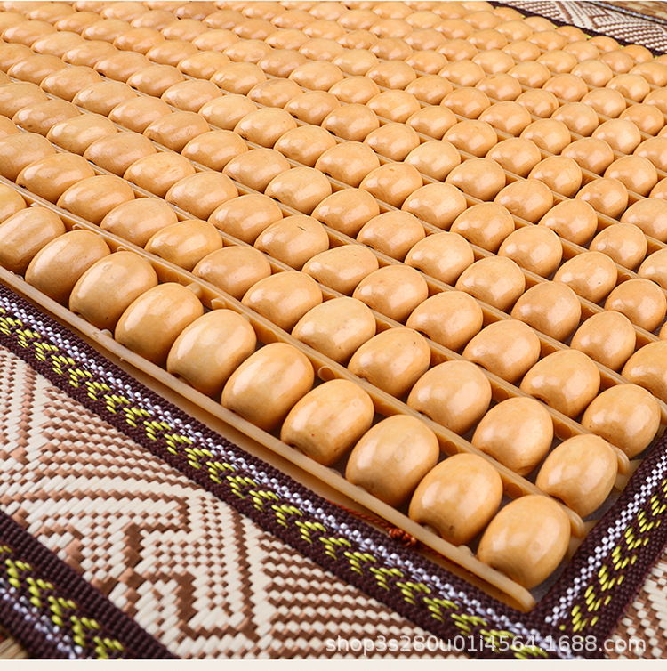 New Summer Bamboo Chip and Wooden Bead Car Seat Cushion with Lumbar Support, Universal for Five-Seater Cars, Wholesale Breathable Cooling Pad
