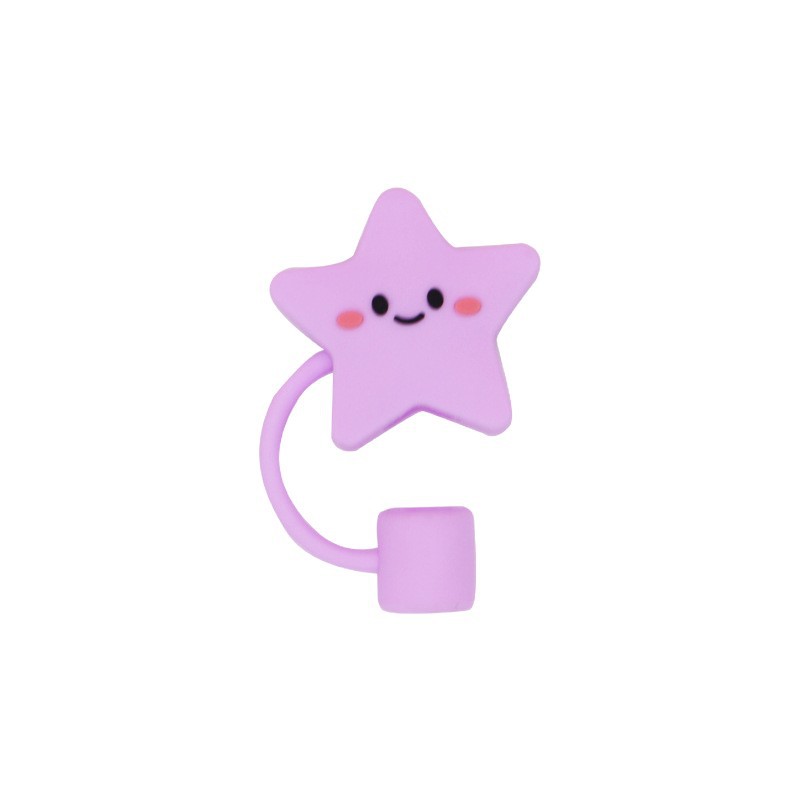 Nueva Tapa de Pajita de 10 mm con Diseño de Dibujos Animados, Linda y Reutilizable, de Silicona Suave, Venta Directa de Fábrica