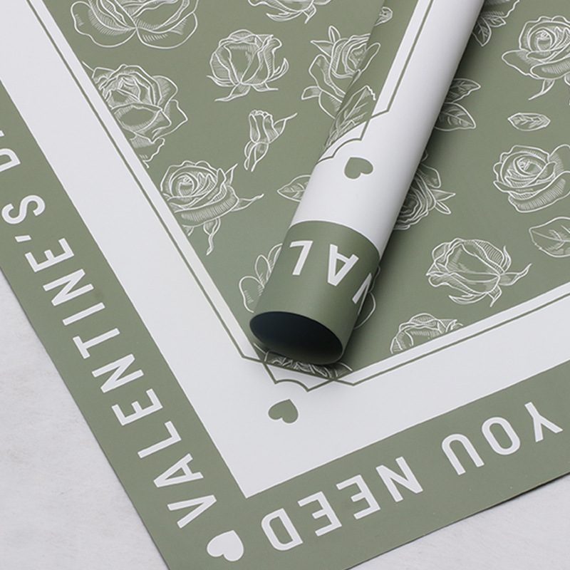 Roland Rose Garden Floral impermeable Papel elegante DIY ramo de flores de papel de embalaje de flores materiales al por mayor transfronterizos de comercio exterior