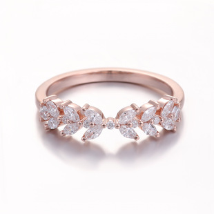 Cross-Border Tp950 Ring Set for Women, Fresh and Fashionable Ins Style Design Jewelry Manufacturer Platinum Rose Gold Ring Set