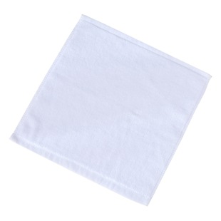 Kindergarten Special Mouth Wipe White Square Cotton with Lanyard Cotton Absorbent Hand Wipe Face Wipe Solid Color Thick Towel