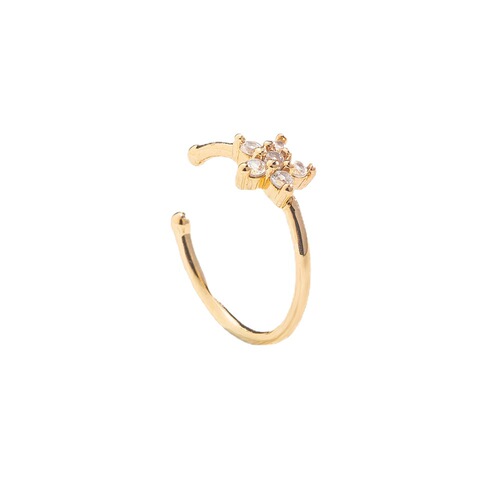 Exaggerated accessories for fashionable men and women, personalized and creative love star nose ring, copper micro-embedded U-shaped nose clip, fake nose ornament