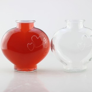 Creative Peach Heart Star Origami Glass Bottle Candy Packaging Bottle Cork Drift Bottle Birthday Gift Wishing Bottle