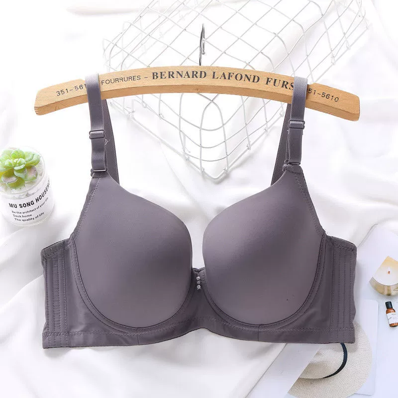 Sponge steel ring bra, supporting silk three dimensional underwear, plus size