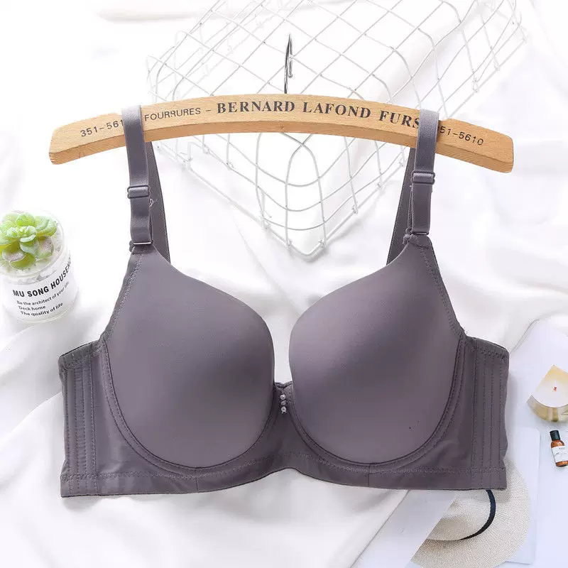 Sponge steel ring bra, supporting silk three dimensional underwear, plus size