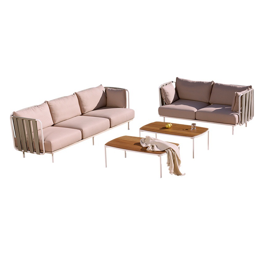 Sofá para exteriores, conjunto de ocio para patio y balcón, muebles de ratán creativos para jardín, villa o terraza, resistentes al sol y a la lluvia.