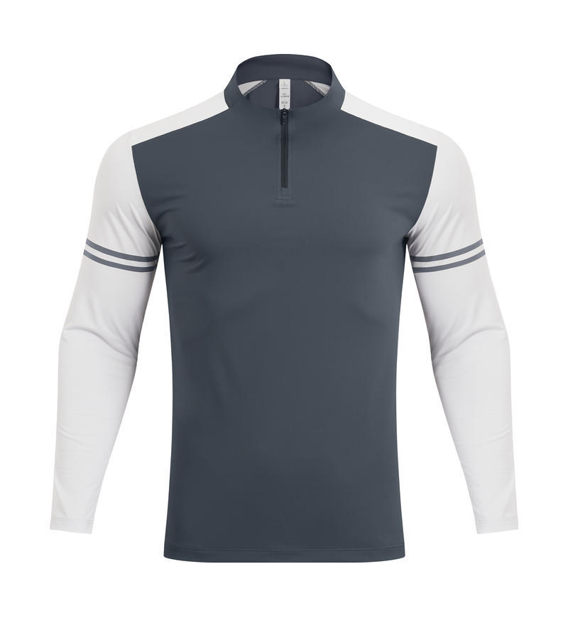 Primavera deportiva de secado de manga larga camiseta de entrenamiento de tenis de semi-cremallera ropa de ciclismo al aire libre para hombres y mujeres