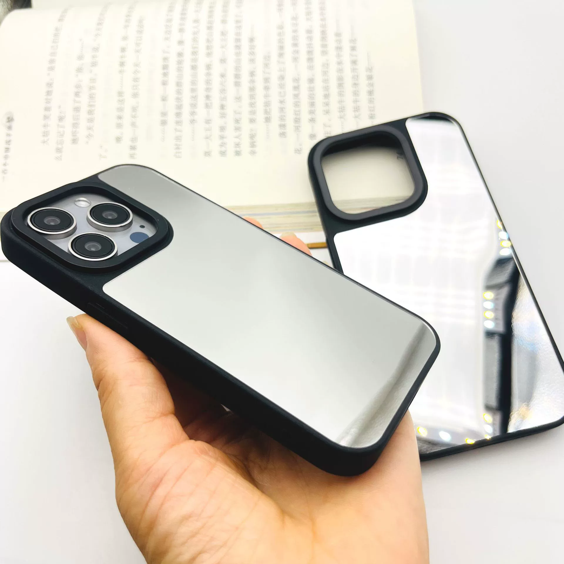 Яблоко, iPhone16, совместимый чехол для телефона, защитный чехол, окрашенная линза с буквами, DIY, эффект зеркала, 15прям