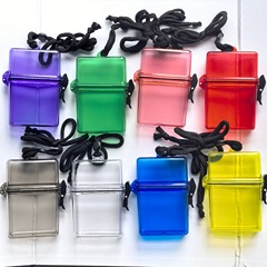 インヒップホップパンク透明タバコボックス首吊りプラスチックタバコボックス人気のタバコボックス防水ボックス防湿小型カード収納ボックス