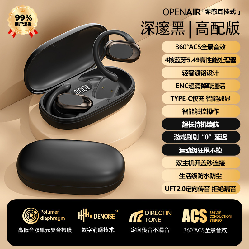 柏林之声2025新款骨传导运动无线蓝牙耳机不入耳挂耳式降噪长续航|undefined