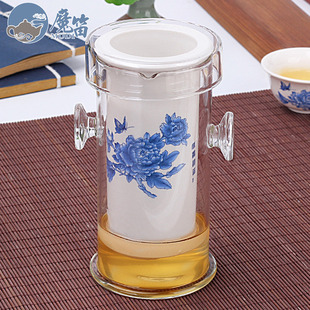 Black Tea Tea Set Supplies Glass Binaural Tea Maker Ceramic Scented Tea Pot Tea Cup Small Set for Home