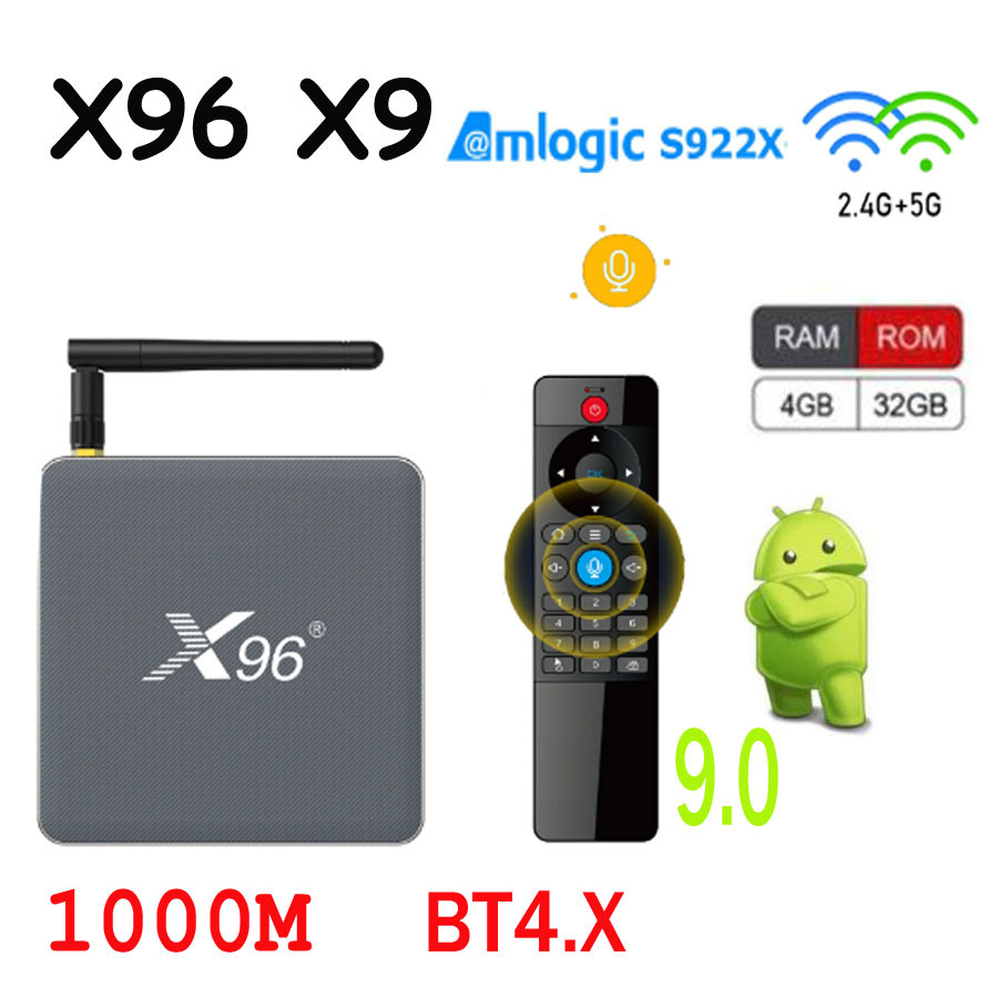 X96 X9 S922X机顶盒6K8K高清安卓9蓝牙千兆双WiFi电视盒子tv box