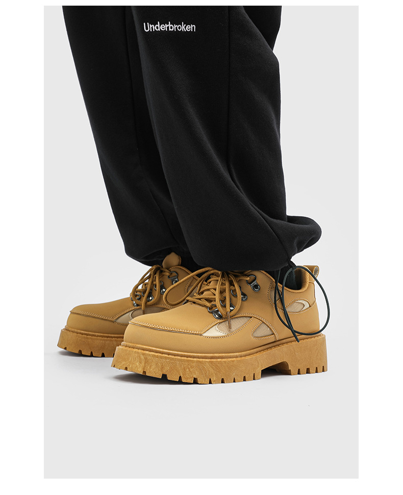 Herren Arbeitsschuhe Winter Outdoor Wandern wasserdicht und rutschfest Herren Freizeit Lederschuhe, schwarz Baustelle Arbeit_voghion.com