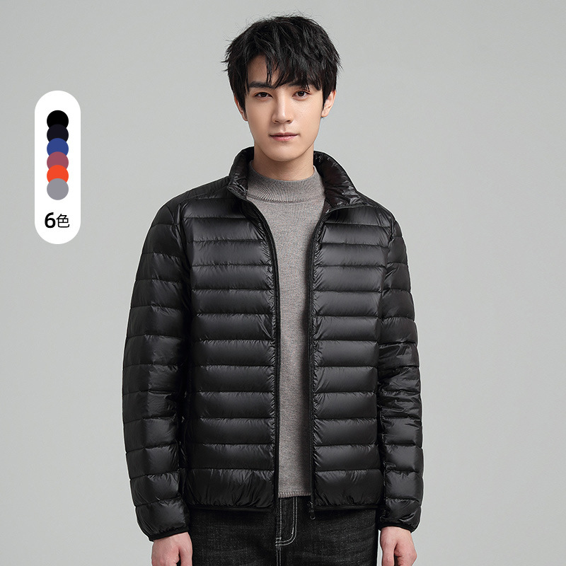 New Autumn and Winter down Jacket Men's Short Stand-Up Collar Lightweight Warm Portable down Jacket Popular Same Style Export Cross-Border New Autumn and Winter down Jacket Men's Short Stand-Up Collar Lightweight Warm Portable down Jacket Popular Same Style Export Cross-Border