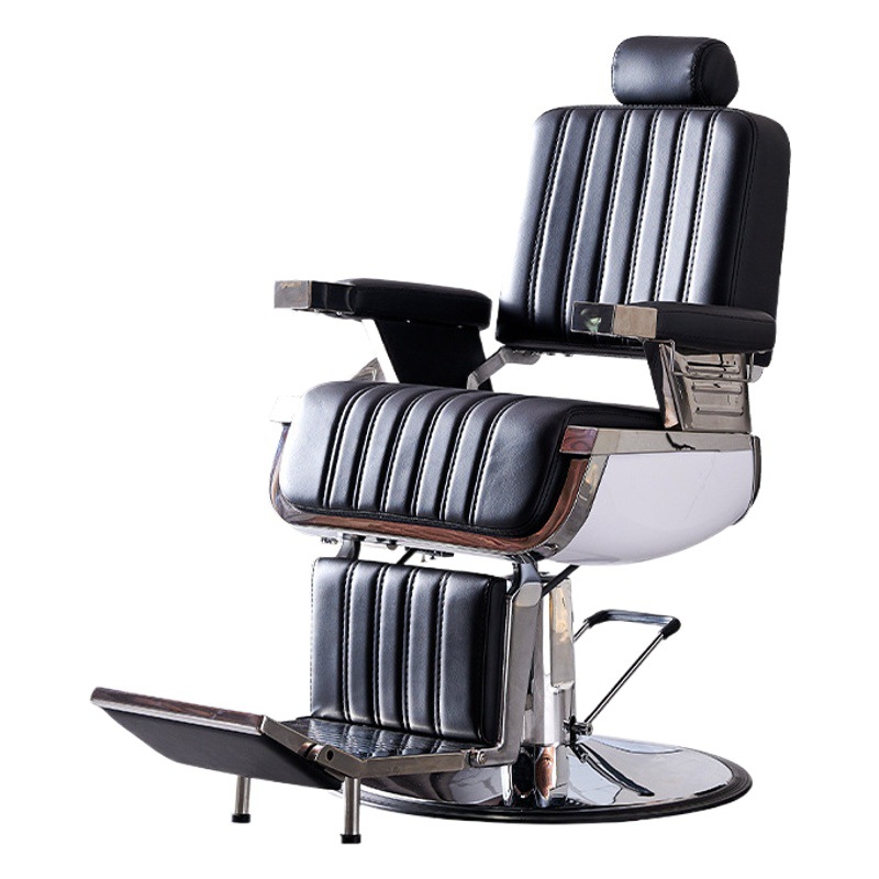 Cabeza de aceite de los hombres retro de gama alta tienda peluquería silla peluquería se puede poner afeitado peluquería especial Silla de corte de pelo