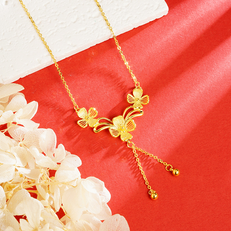 X2455 Sansheng Flor collar de borla