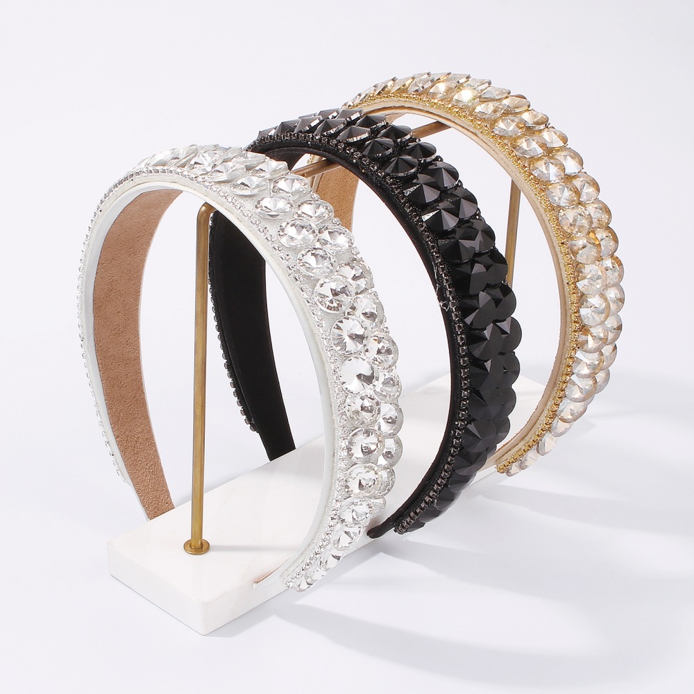 Fashion Wide-brimmed Alloy Diamond Headband display picture 1