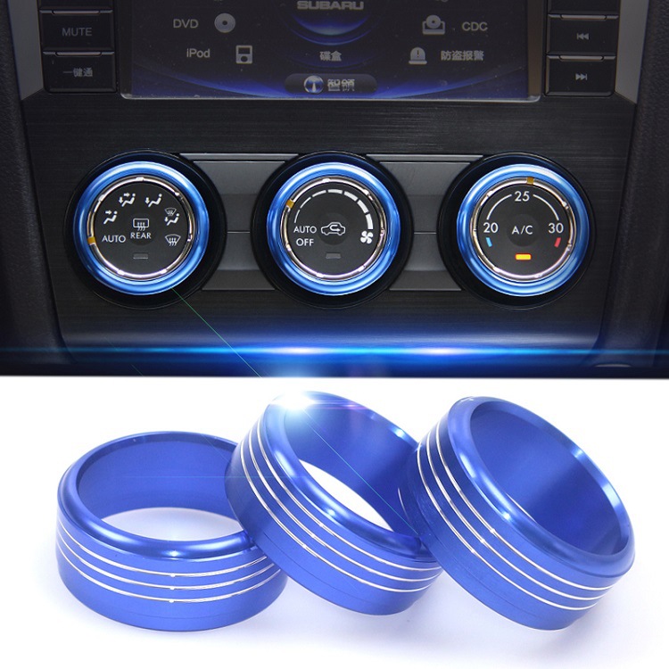 Suitable for Subaru 13-18 Forest leopard XV air conditioning knob decorative ring button switch interior modification
