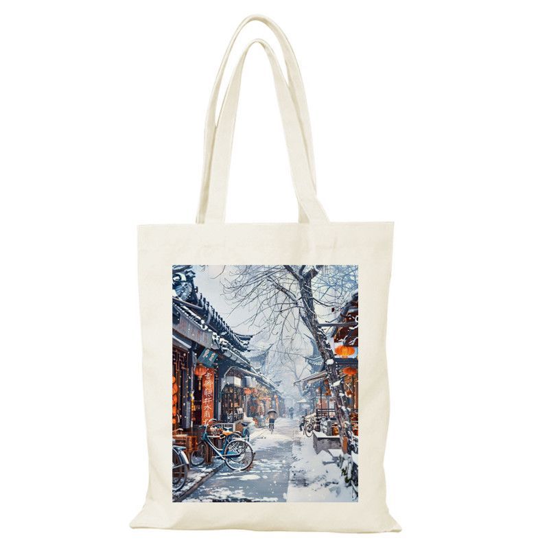 Bolsa de lienzo de Beijing, bolsa de lienzo de la ciudad, bolsas de lienzo para dibujar, bolsas de compras ecológicas de gran capacidad personalizadas