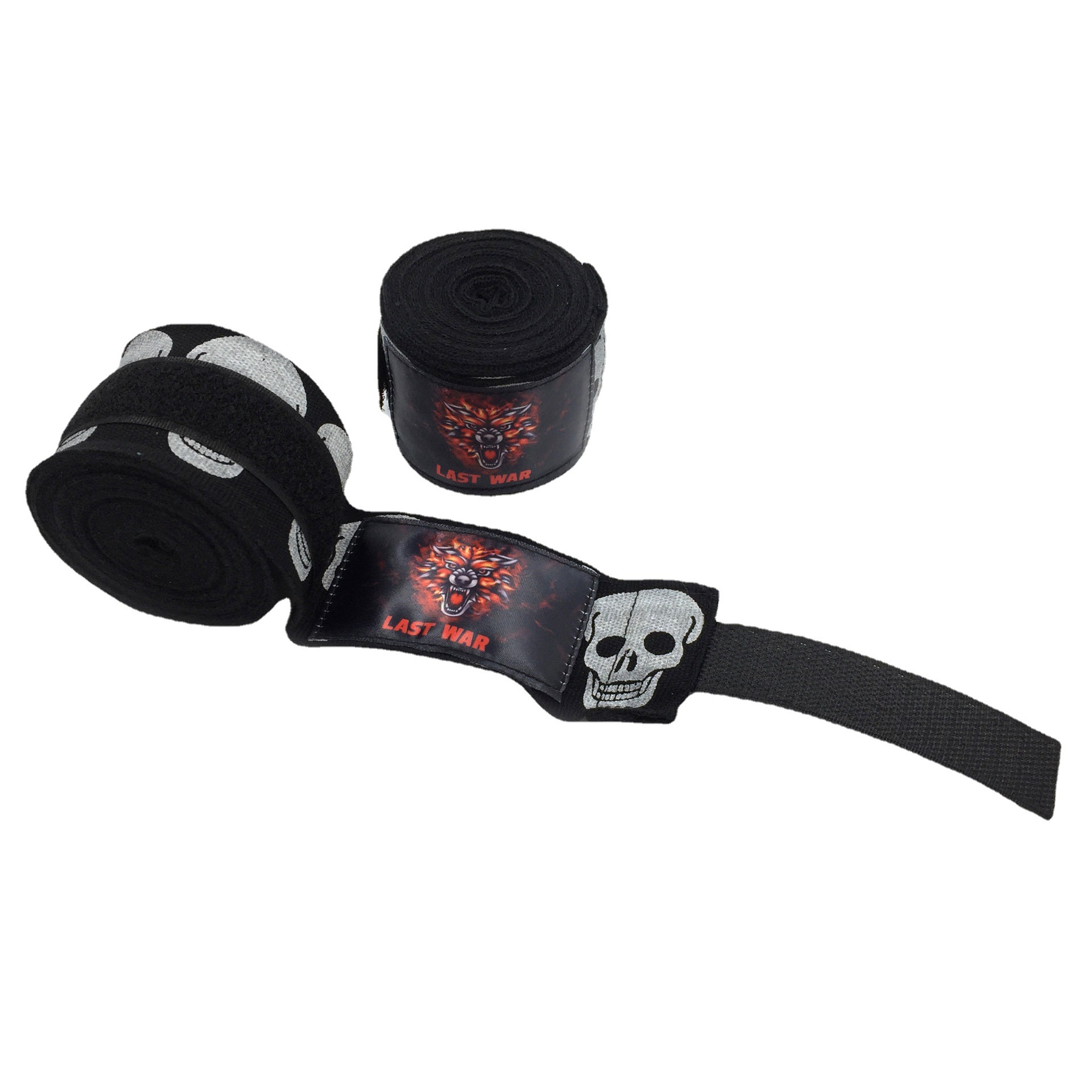 Wolf Head Big Skull Printing Wholesale Boxing Tie Hand Strap Thai Boxing Sanda Hand Guard Hand Bandage
