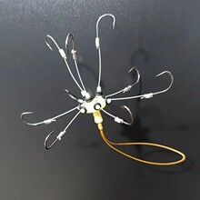 新款四五代一体硬饵稍款飞钩万向款溪流爆炸浮钓钓鱼翻板专用方块