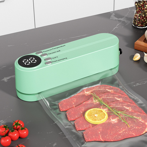 Touch wireless vacuum sealing machine Mini household charging kitchen pumping vacuum packaging machine Food laminating machine