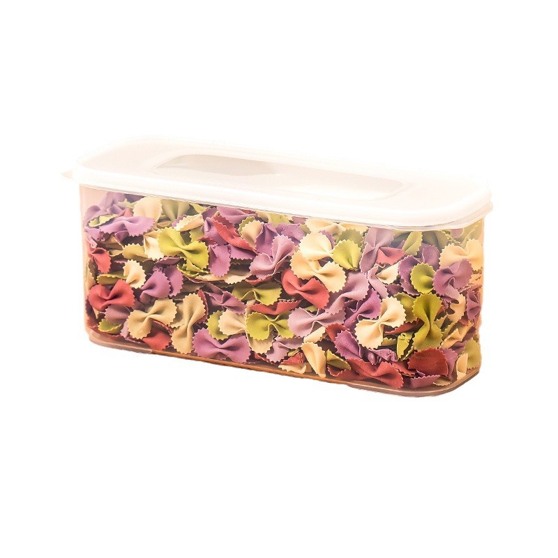 Caja de almacenamiento de fideos de cocina casera Caja de almacenamiento de granos rectangular Refrigerador de plástico Caja de almacenamiento de fideos sellada refrigerada image 5