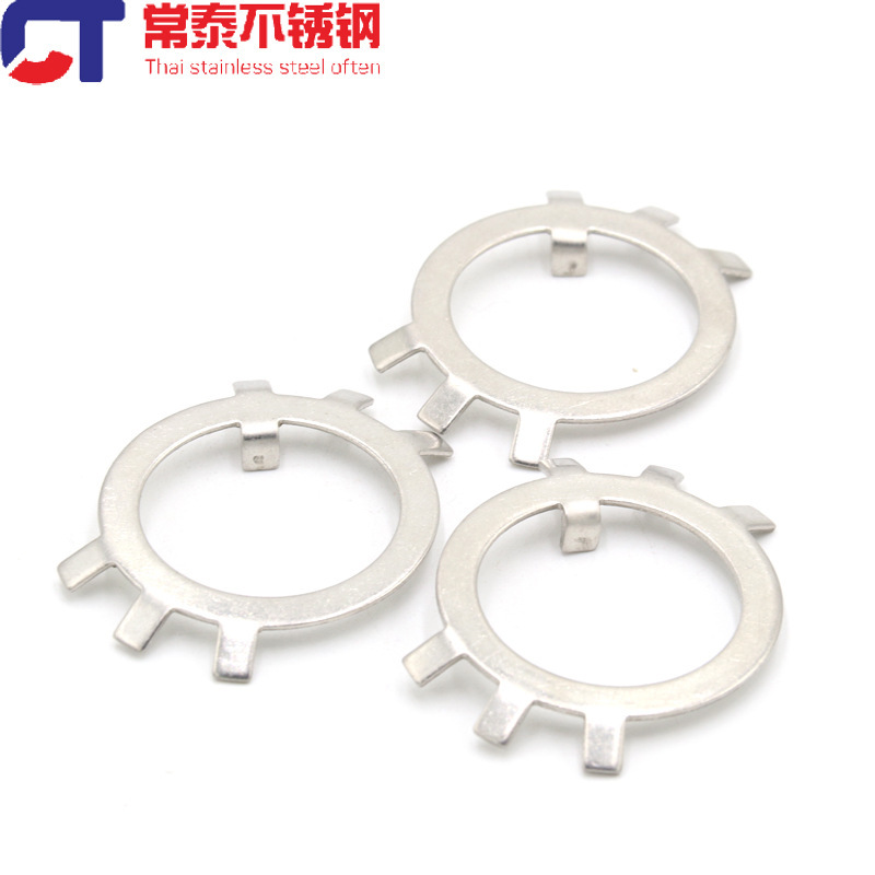 厂家直销304不锈钢圆螺母止退垫圈六爪垫圈止退垫片M10-M100GB858