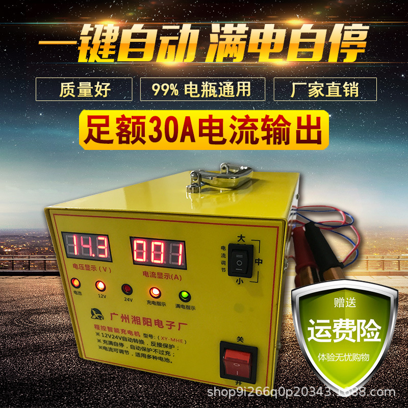 湘阳锂电池显示电压电流智能充电器充满自停大功率智能脉冲充电器