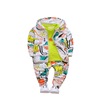 Children's dinosaur for baby, set, hat, sports suit for leisure with zipper, cardigan, jacket, long sleeve, floral print, 3 piece set