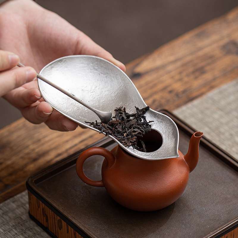 Pure Tin Tea Handmade Teaspoon Tea Shovel Tea Ceremony Six Gentleman Tea Lotus Tea Appreciation Household Tea Ware Tin Gourd Tea Pure Tin Tea Handmade Teaspoon Tea Shovel Tea Ceremony Six Gentleman Tea Lotus Tea Appreciation Household Tea Ware Tin Gourd Tea