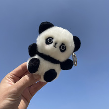 批發可愛萌噠噠熊貓鑰匙扣大熊貓小公仔毛絨玩具書包包掛件禮品
