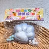 Plush cat paw white and blue