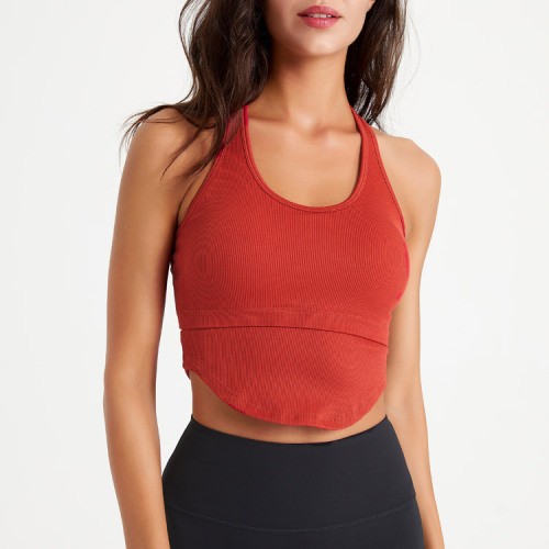 2024 cross-border new high-strength shock-proof push-up sports bra running fitness yoga wear bra women's vest