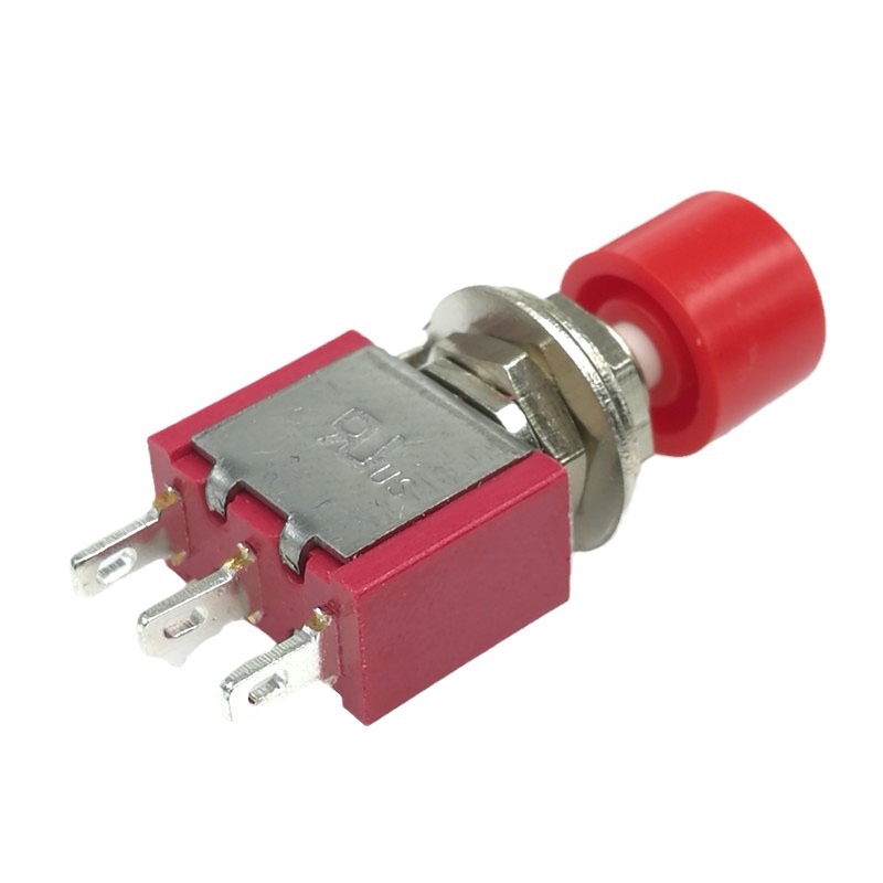供应 小型按钮 DS-612 钮子开关 红头3脚 无锁自复位 按钮开关6MM