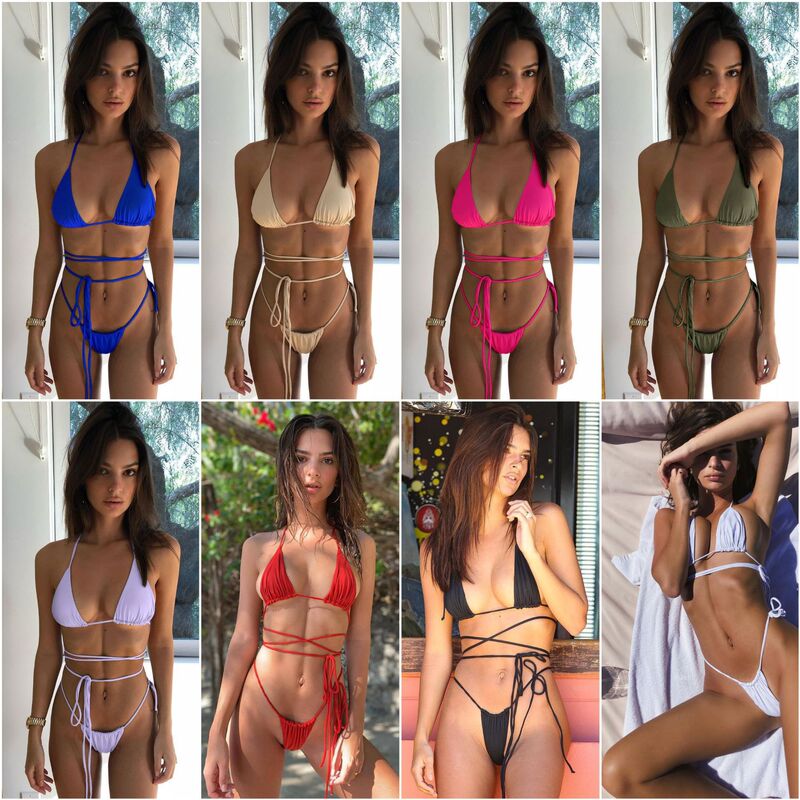 European and American foreign trade ladies split swimsuit simple bandage sexy swimsuit mini bikini manufacturers wholesale spot