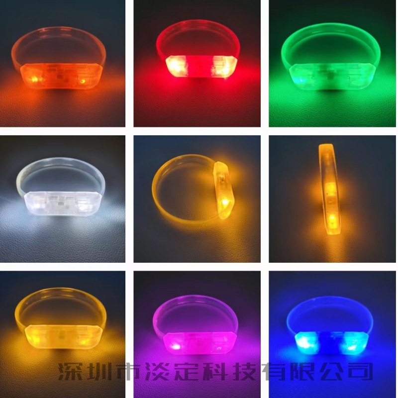 Venta al por mayor controlado por voz LED pulsera luminosa botón TPU flash muñeca Correa vibración atmósfera niños pulsera luminosa
