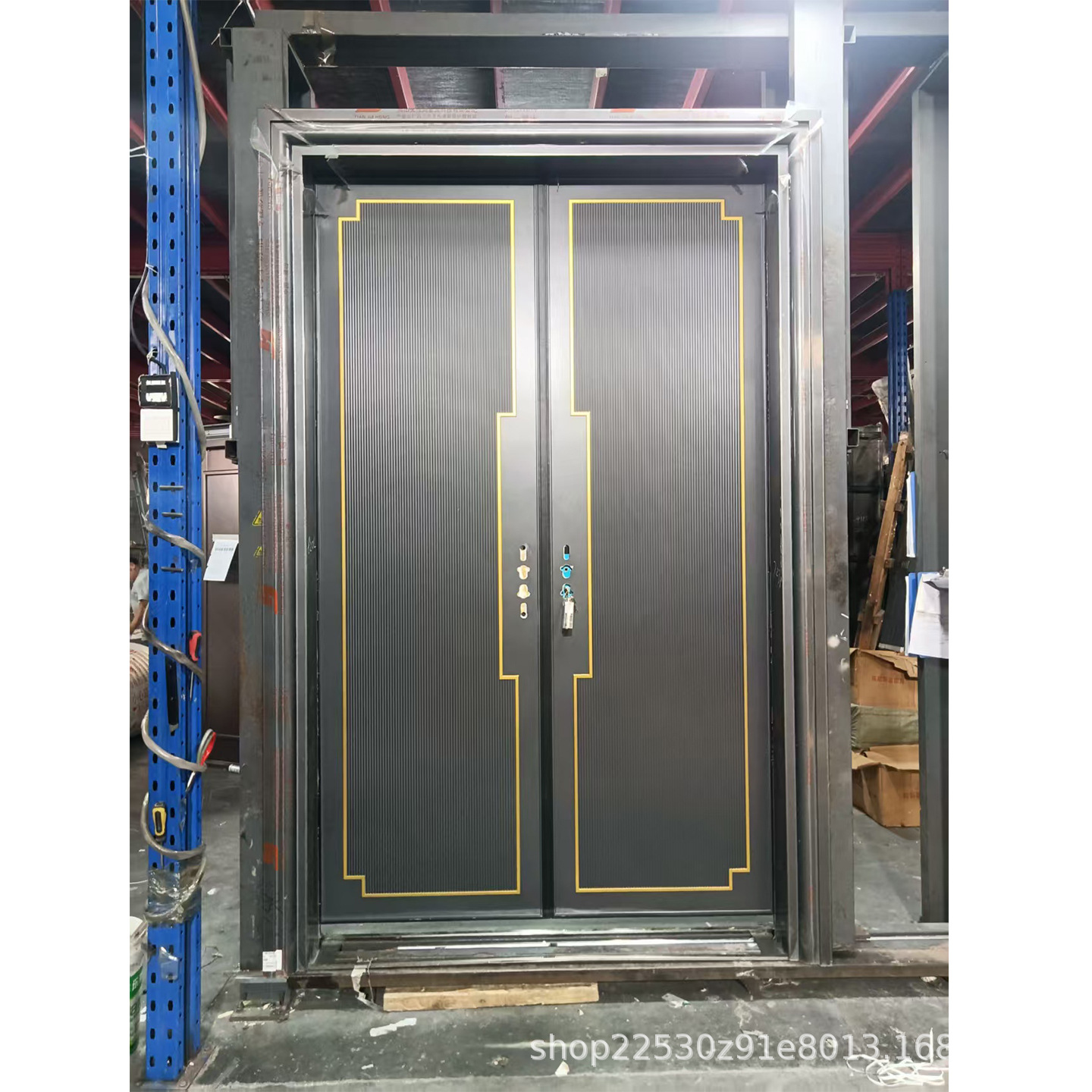 外贸定制款铸铝大门自建房高档别墅甲级门双开豪华精雕铝门