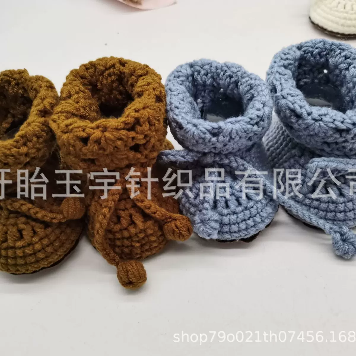 定制宝宝鞋定制手工毛线鞋定制钩织婴儿鞋定制棒针步前鞋