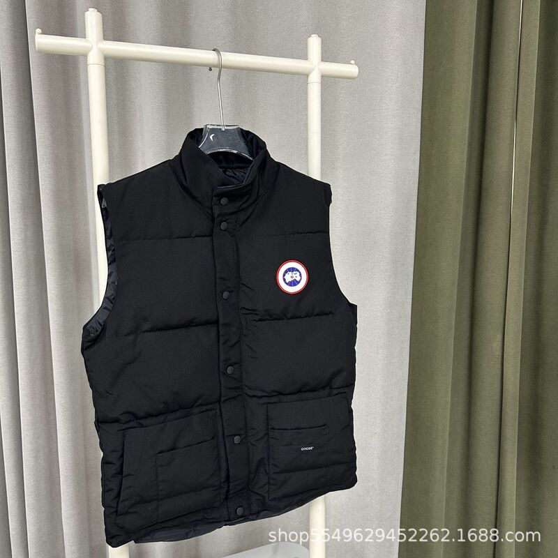 跨境供货加拿马甲经典亮面棉服马甲面包服男女款舒适保暖防寒外套|undefined