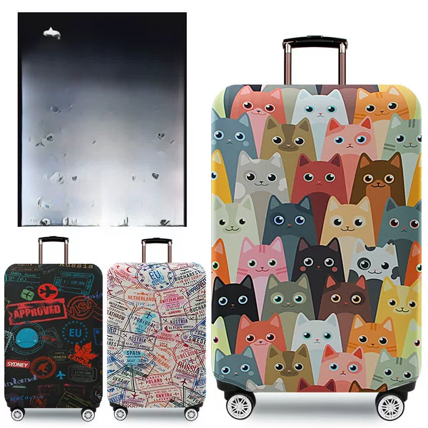 Thickened Wear-resistant Elastic Elastic Case Cover Luggage Case Protective Cover with Tie Rod Travel Leather Case Jacket Dust Cover