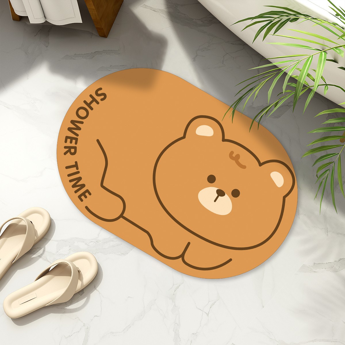 Baño doméstico absorbente de secado rápido alfombra de piso baño suave barro de diatomeas alfombra de baño Puerta de baño antideslizante alfombra de piso