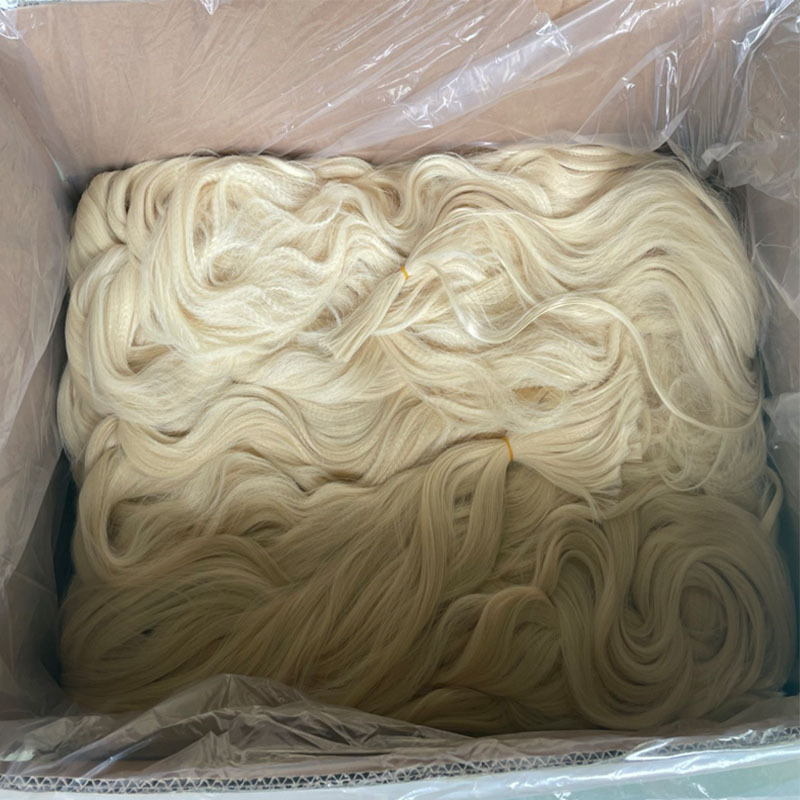 Chemical fiber big braid high temperature silk Chemical Fiber color wig untreated wig hair factory spot a generation of hair Chemical fiber big braid high temperature silk Chemical Fiber color wig untreated wig hair factory spot a generation of hair