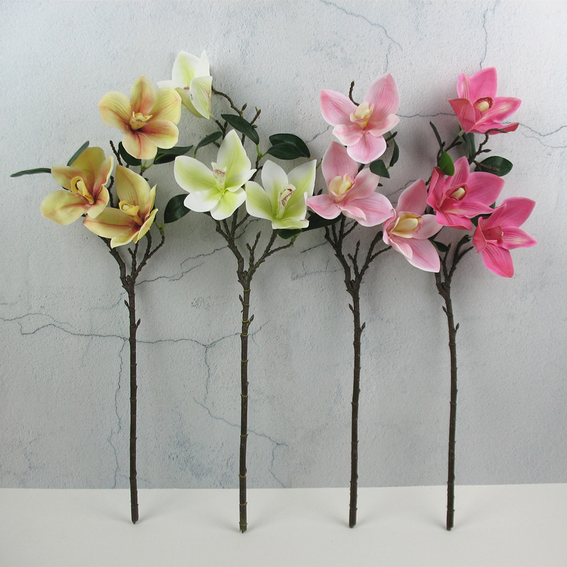 New Wood Flower Path Film Artificial Flower Living Room Dining Table Decor Chinese Classical Home Flower Art Simulated Magnolia