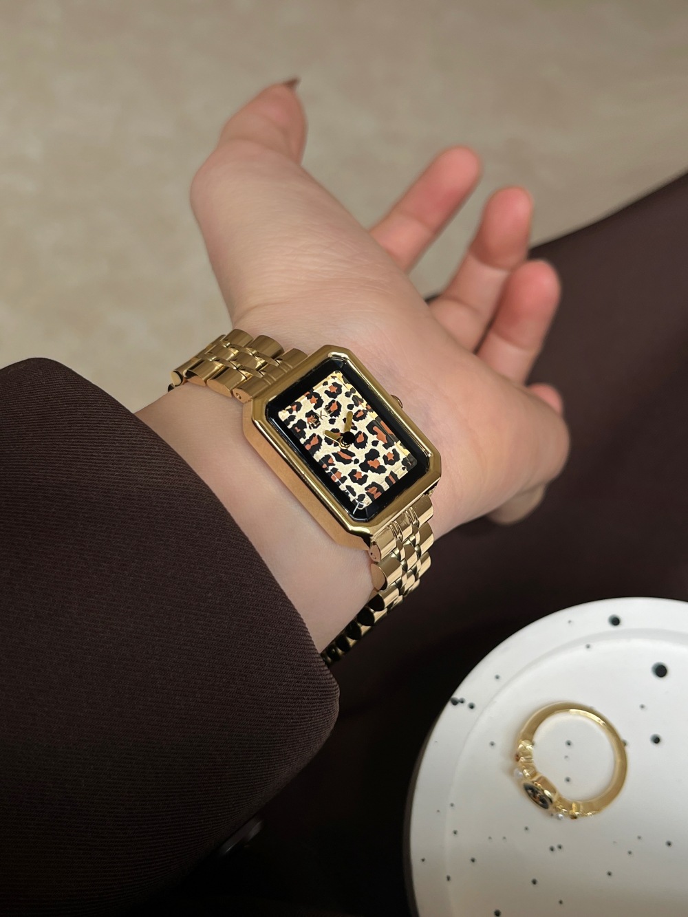 Casual, Retro Style Casual Retro Leopard Double Side Snaps Quartz Watch