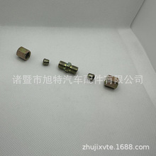 钢铁连接器  3/16管连接自锁卡套式 铁管铜管硬管连接器不用做头