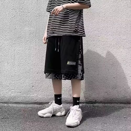 Men's Summer Casual Brand Five-Finger Pockets Loose Straight Leg Shorts