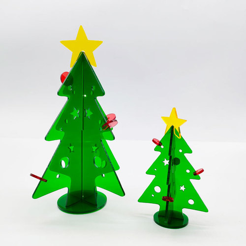 Factory direct sales acrylic Christmas tree Christmas gift diy creative decoration ornaments mini model home high-end